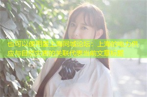 上海的电力供应与自然灾害的关联